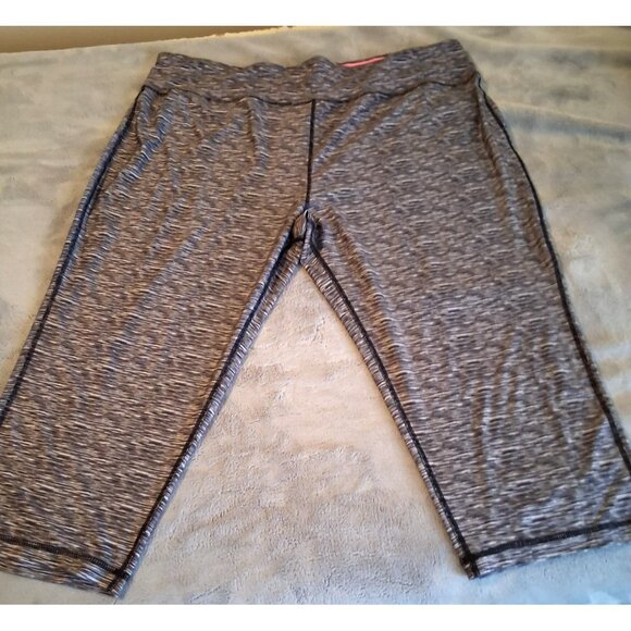 Just Be Womens Plus Size 2X Black Heather print Leggings Skinny activewear gym - Picture 1 of 5